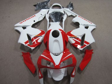 Branco Vermelho Carenagem CBR 600RR 2003-2004