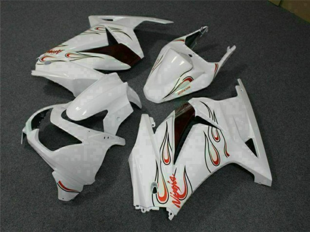Branco Vermelho Carenagem EX250 2008-2012 Branco Vermelho Carenagem EX250 2008-2012