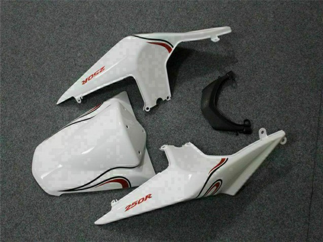 Branco Vermelho Carenagem EX250 2008-2012 Branco Vermelho Carenagem EX250 2008-2012