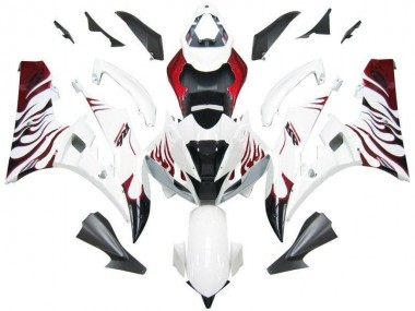 Branco Vermelho Chama Carenagem R6 2006-2007