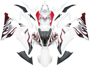 Branco Vermelho Chama R6 Carenagem R6 2008-2016