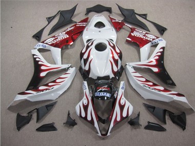 Branco Vermelho Chama Tubarão Carenagem CBR 1000RR 2004-2005