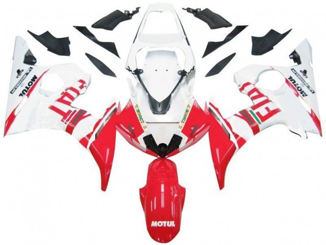 Branco Vermelho Fiat Carenagem R6 2003-2005 Branco Vermelho Fiat Carenagem R6 2003-2005