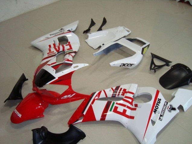 Branco Vermelho Fiat Motul Acer Carenagem R6 1998-2002