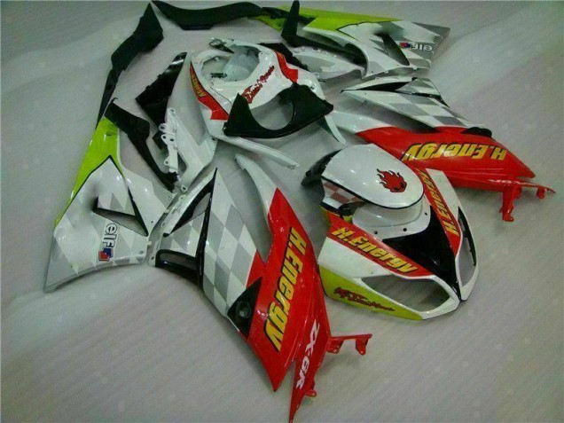 Branco Vermelho H. Energy Carenagem ZX6R 2009-2012 Branco Vermelho H. Energy Carenagem ZX6R 2009-2012