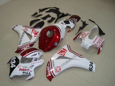 Branco Vermelho HARC Pro PIAA 634 Kit Carenagem CBR 1000RR 2008-2011