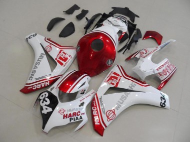 Branco Vermelho HARC Pro PIAA 634 Kits Carenagem CBR 1000RR 2008-2011