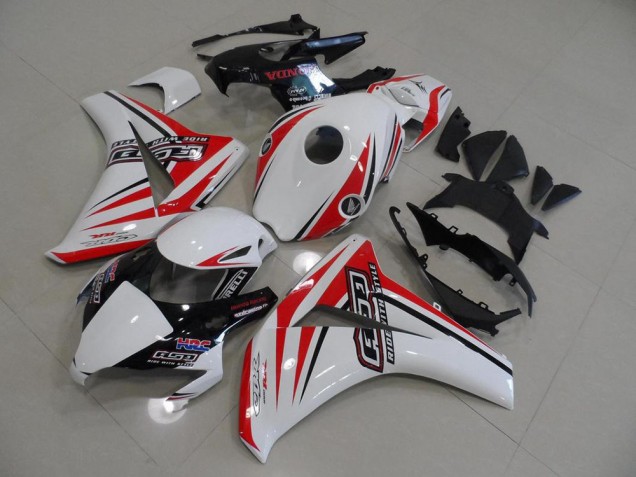 Branco Vermelho HRC Carenagem CBR 1000RR 2008-2011 Branco Vermelho HRC Carenagem CBR 1000RR 2008-2011