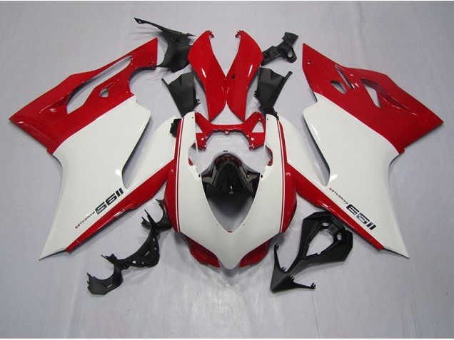 Branco Vermelho Injeção Kit Carenagem Ducati 1199 2011-2014 Branco Vermelho Injeção Kit Carenagem Ducati 1199 2011-2014