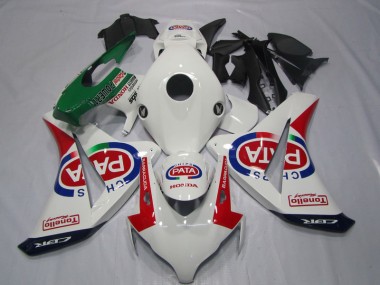 Branco Vermelho PATA Injeção Kit Carenagem CBR 1000RR 2008-2011