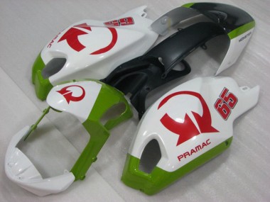 Branco Vermelho PRAMAC 65 Carenagem Ducati Monster 696 2008-2012