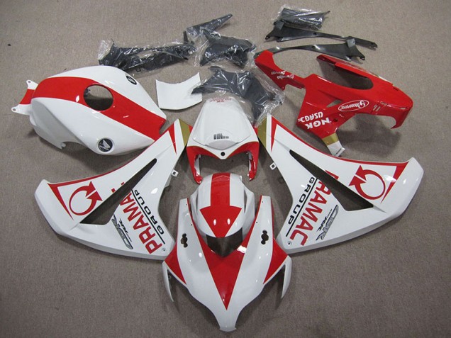 Branco Vermelho PRAMAC Carenagem CBR 1000RR 2008-2011 Branco Vermelho PRAMAC Carenagem CBR 1000RR 2008-2011