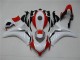 Branco Vermelho Plástico CBR 1000RR 2008-2011 Branco Vermelho Plástico CBR 1000RR 2008-2011