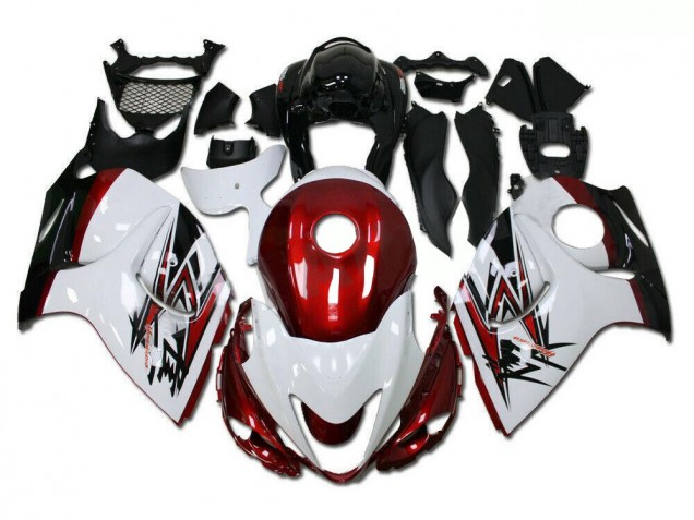Branco Vermelho Plástico GSXR 1300 Hayabusa 2008-2019 Branco Vermelho Plástico GSXR 1300 Hayabusa 2008-2019