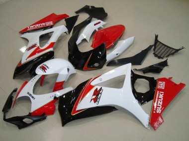 Branco Vermelho Preto Carenagem GSXR 1000 K7 2007-2008