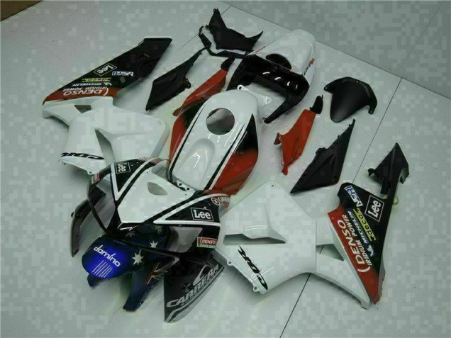 Branco Vermelho Preto Lee Carenagem CBR 600RR 2005-2006 Branco Vermelho Preto Lee Carenagem CBR 600RR 2005-2006