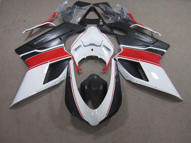 Branco Vermelho Preto Marvic Carenagem Ducati 848 2007-2014
