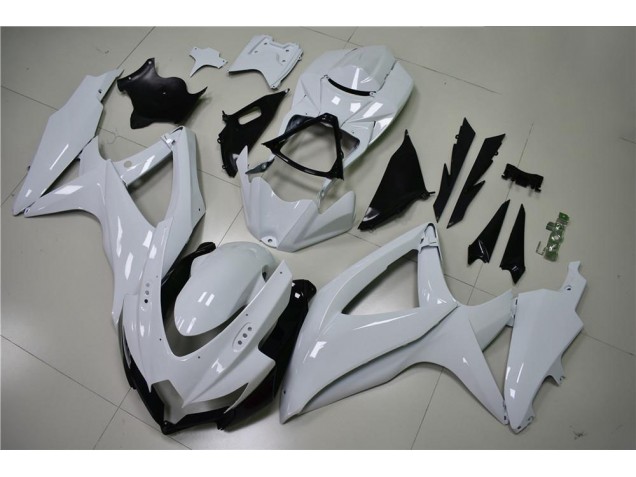 Brilhante Branco Carenagem GSXR 600 / 750 K8 2008-2010 Brilhante Branco Carenagem GSXR 600 / 750 K8 2008-2010