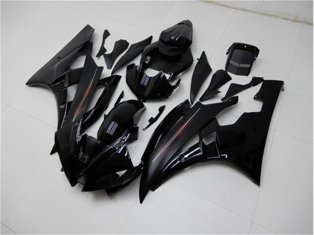 Brilhante Preto Fosco Carenagem R6 2006-2007 Brilhante Preto Fosco Carenagem R6 2006-2007