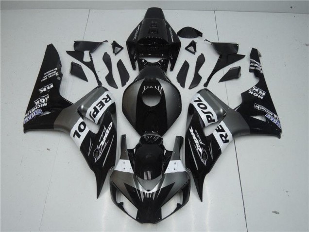 Cinzento Preto Repsol Abs Plásticos CBR 1000RR 2004-2005 Cinzento Preto Repsol Abs Plásticos CBR 1000RR 2004-2005