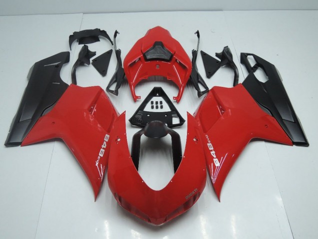 Estilo OEM Vermelho & Preto Fosco Side Carenagem Ducati 848 1098 1198 2007-2014 Estilo OEM Vermelho & Preto Fosco Side Carenagem Ducati 848 1098 1198 2007-2014