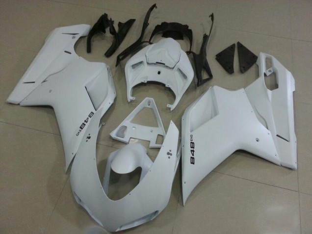 Fosco Branco Carenagem Ducati 848 1098 1198 2007-2014 Fosco Branco Carenagem Ducati 848 1098 1198 2007-2014