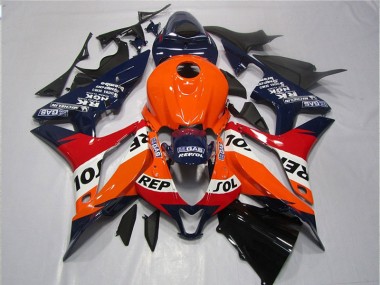 Laranja Azul Preto Repsol Carenagem CBR 600RR 2007-2008