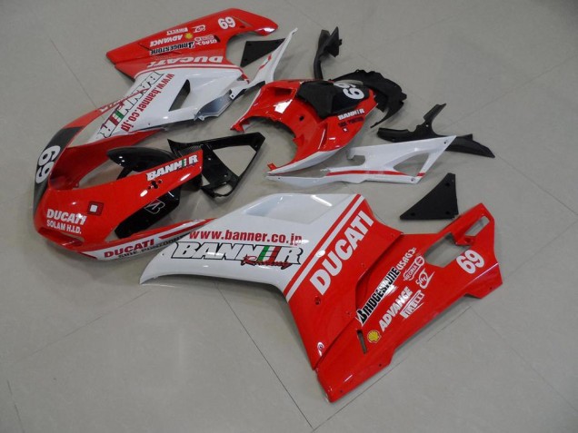 Laranja Bandeira 69 Carenagem Ducati 848 1098 1198 2007-2014