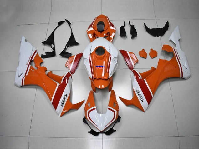 Laranja Branco HRC Carenagem CBR 1000RR 2017-2023 Laranja Branco HRC Carenagem CBR 1000RR 2017-2023