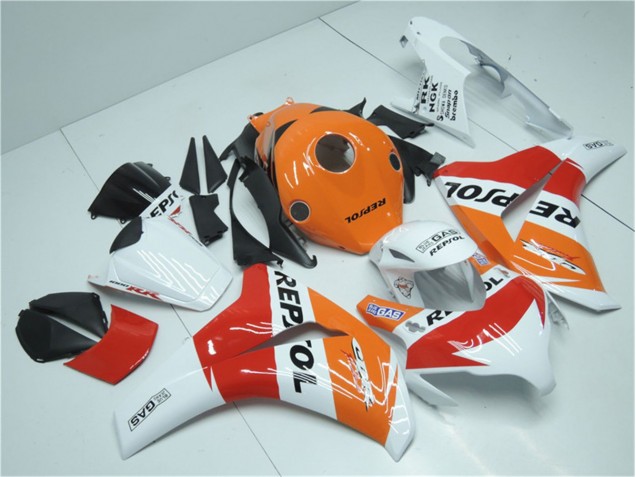 Laranja Branco Vermelho Repsol Carenagem CBR 1000RR 2008-2011 Laranja Branco Vermelho Repsol Carenagem CBR 1000RR 2008-2011