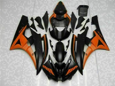 Laranja Preto Abs Kit Carenagem & Plásticos R6 2006-2007