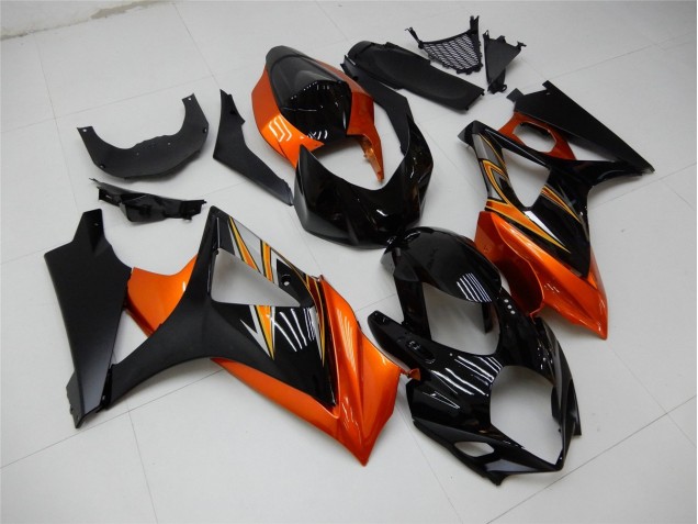 Laranja Preto Carenagem GSXR 1000 K7 2007-2008