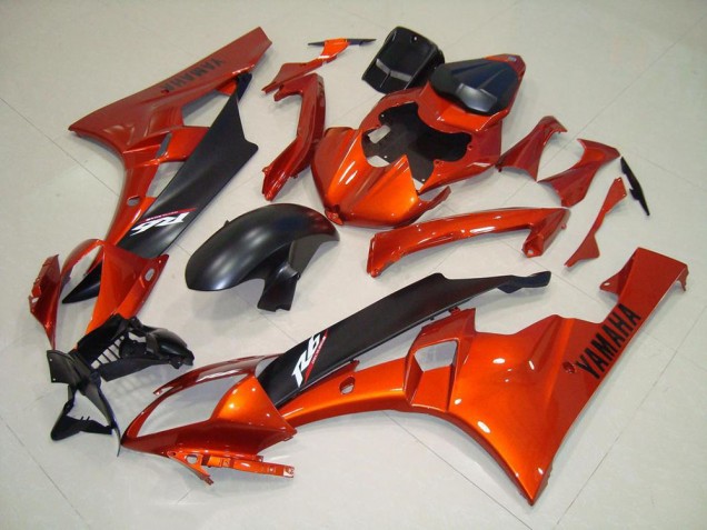 Laranja Preto Fosco Kit Carenagem R6 2006-2007