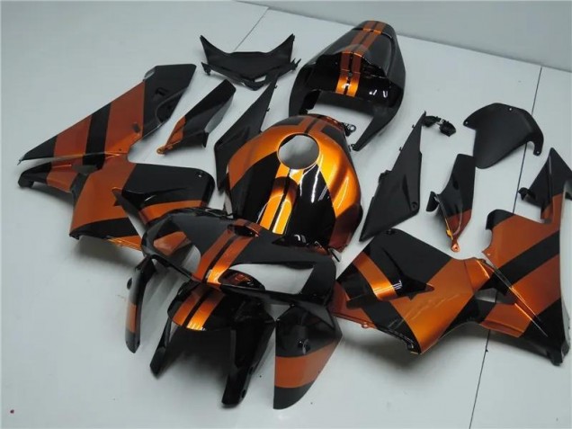 Laranja Preto Kit Carenagem CBR 600RR 2005-2006 Laranja Preto Kit Carenagem CBR 600RR 2005-2006
