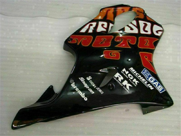 Laranja Preto Kit Completo Carenagem CBR 600 F4i 2001-2003 Laranja Preto Kit Completo Carenagem CBR 600 F4i 2001-2003