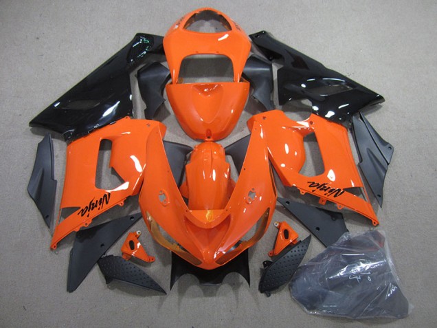 Laranja Preto Ninja Abs Carenagem ZX6R 2005-2006 Laranja Preto Ninja Abs Carenagem ZX6R 2005-2006