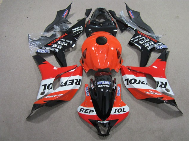 Laranja Preto Repsol Carenagem CBR 600RR 2007-2008 Laranja Preto Repsol Carenagem CBR 600RR 2007-2008