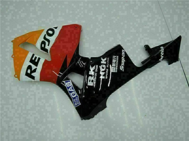 Laranja Preto Repsol Kit Carenagem CBR 600RR 2005-2006 Laranja Preto Repsol Kit Carenagem CBR 600RR 2005-2006