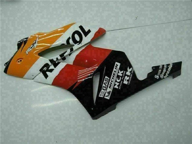Laranja Preto Repsol Kit Completo Carenagem CBR 1000RR 2004-2005 Laranja Preto Repsol Kit Completo Carenagem CBR 1000RR 2004-2005