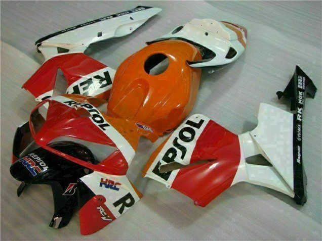Laranja Preto Repsol Kit Completo Carenagem CBR 600RR 2005-2006 Laranja Preto Repsol Kit Completo Carenagem CBR 600RR 2005-2006
