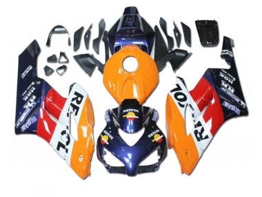 Laranja Vermelho Azul Repsol Carenagem CBR 1000RR 2004-2005