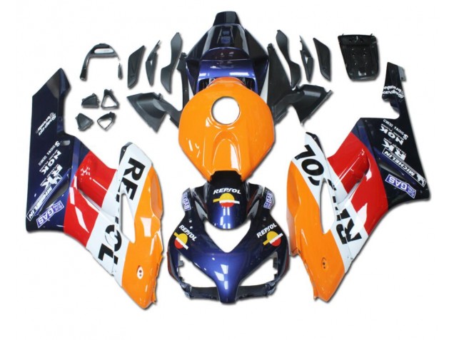 Laranja Vermelho Azul Repsol Carenagem CBR 1000RR 2004-2005 Laranja Vermelho Azul Repsol Carenagem CBR 1000RR 2004-2005