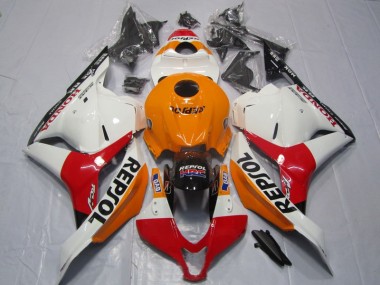 Laranja Vermelho Branco Repsol Carenagem CBR 600RR 2009-2012