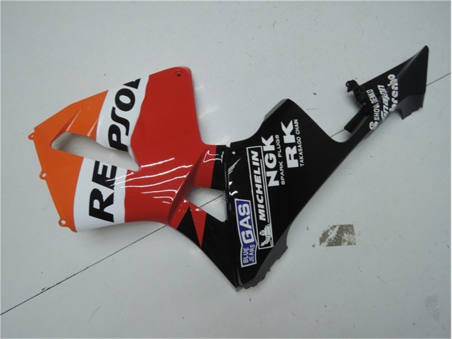Laranja Vermelho Preto Repsol Carenagem CBR 600RR 2003-2004 Laranja Vermelho Preto Repsol Carenagem CBR 600RR 2003-2004