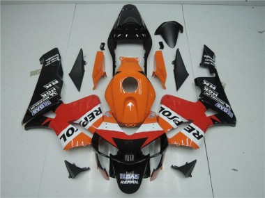 Laranja Vermelho Preto Repsol Carenagem CBR 600RR 2003-2004