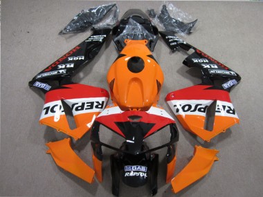 Laranja Vermelho Preto Repsol Carenagem CBR 600RR 2005-2006