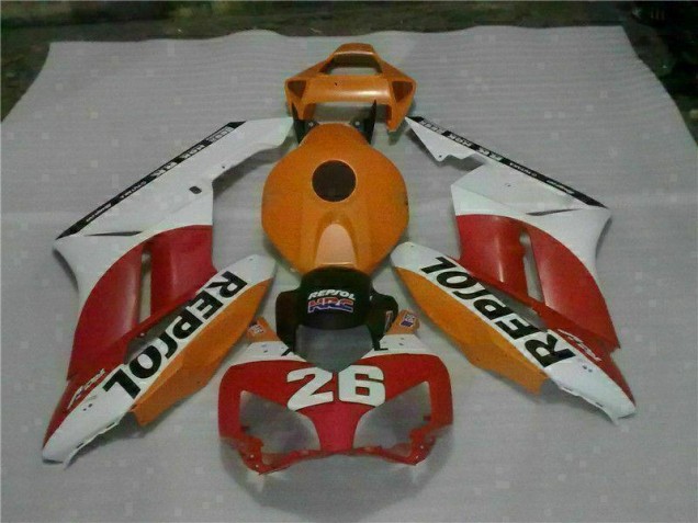 Laranja Vermelho Repsol 26 Carenagem CBR 1000RR 2004-2005 Laranja Vermelho Repsol 26 Carenagem CBR 1000RR 2004-2005