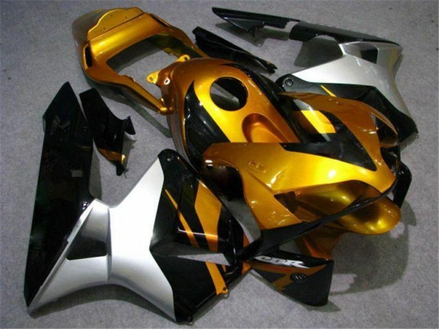 Ouro Prata Preto Carenagem CBR 600RR 2003-2004 Ouro Prata Preto Carenagem CBR 600RR 2003-2004