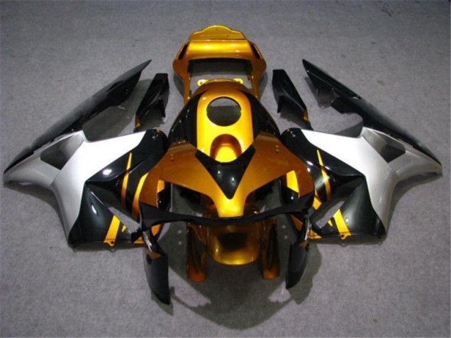 Ouro Prata Preto Carenagem CBR 600RR 2003-2004 Ouro Prata Preto Carenagem CBR 600RR 2003-2004