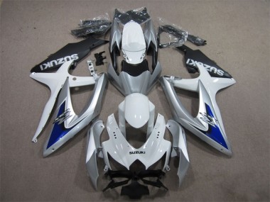 Prata Azul Branco Carenagem GSXR 600 K8 2008-2010